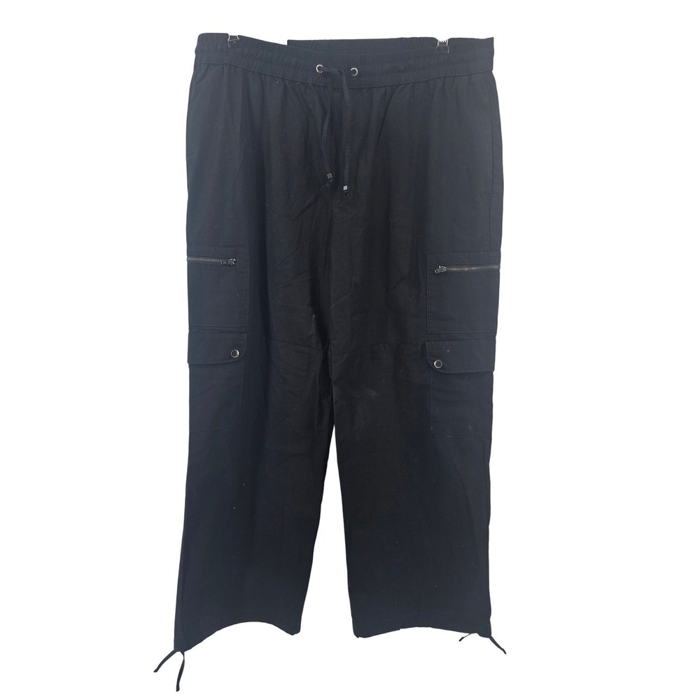 Banana Republic Cargo Pants Mens Large Black Straight Ankle High Rise Utility